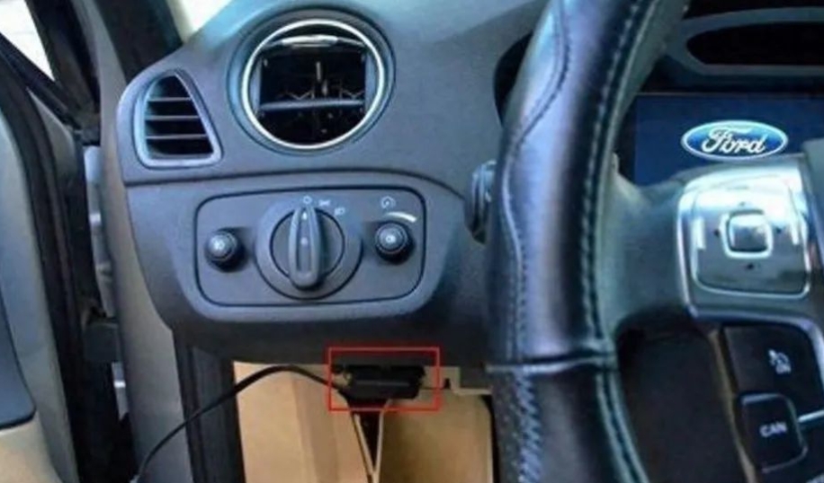 Every car has a magical socket under the steering wheel